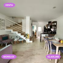 Sala y comedor de la casa